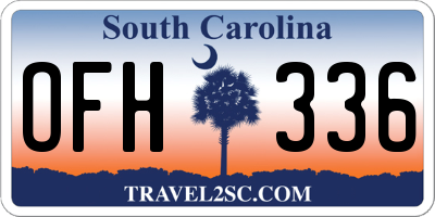 SC license plate OFH336