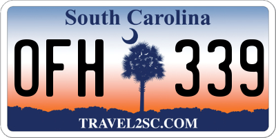 SC license plate OFH339
