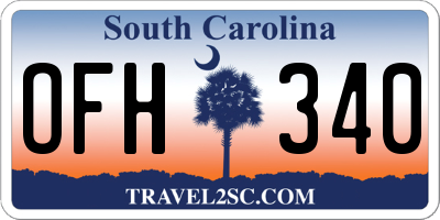 SC license plate OFH340