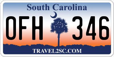 SC license plate OFH346