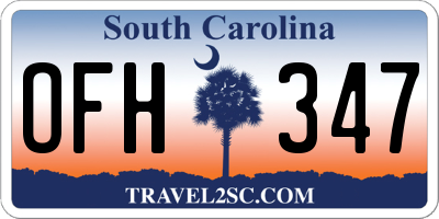 SC license plate OFH347