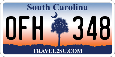 SC license plate OFH348