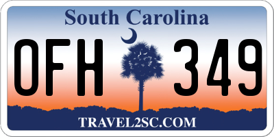SC license plate OFH349