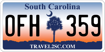 SC license plate OFH359