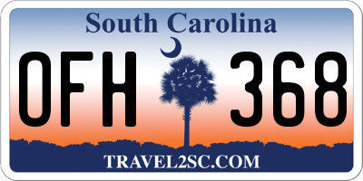 SC license plate OFH368