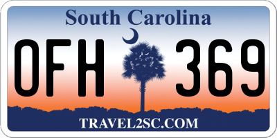 SC license plate OFH369