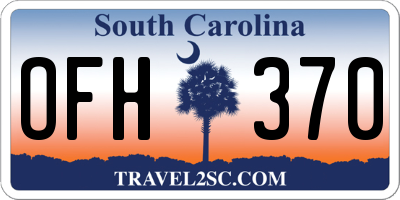 SC license plate OFH370