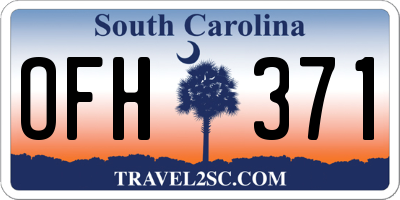 SC license plate OFH371