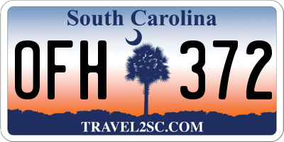 SC license plate OFH372