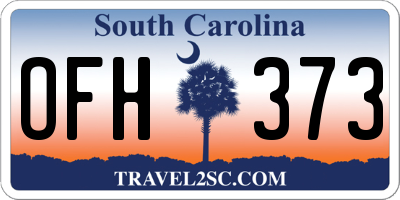 SC license plate OFH373