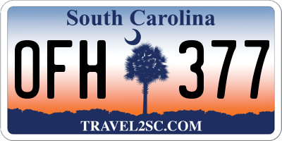 SC license plate OFH377