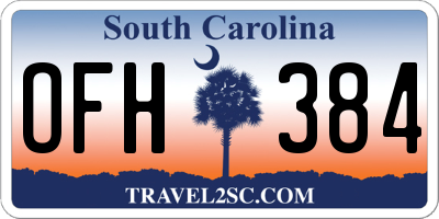 SC license plate OFH384