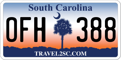 SC license plate OFH388