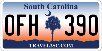 SC license plate OFH390