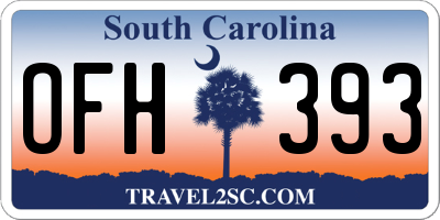 SC license plate OFH393