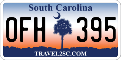 SC license plate OFH395