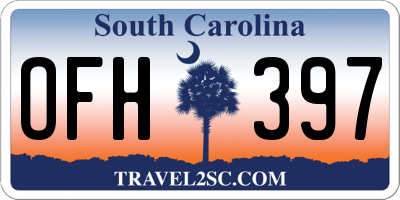 SC license plate OFH397