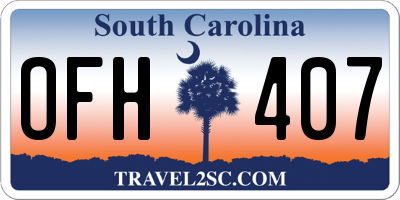 SC license plate OFH407