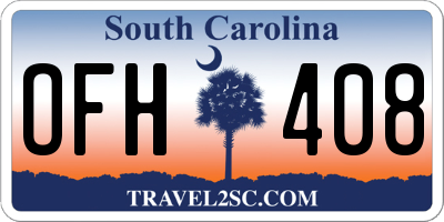SC license plate OFH408