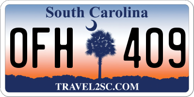 SC license plate OFH409
