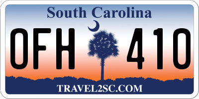 SC license plate OFH410