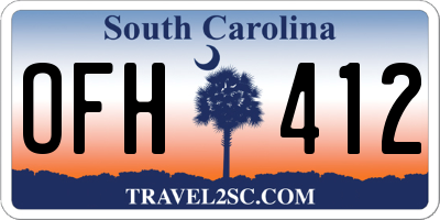 SC license plate OFH412