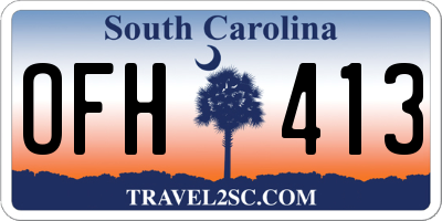 SC license plate OFH413