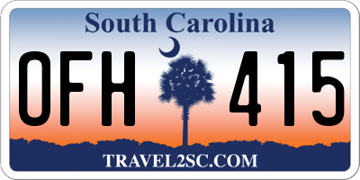 SC license plate OFH415