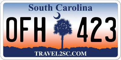 SC license plate OFH423