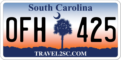 SC license plate OFH425