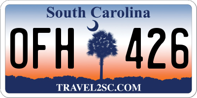 SC license plate OFH426