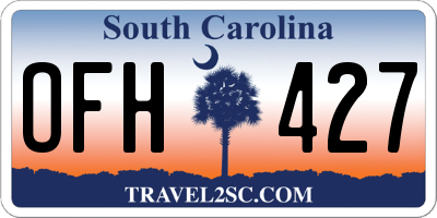 SC license plate OFH427