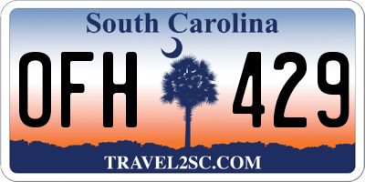 SC license plate OFH429