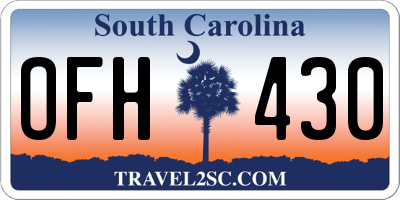 SC license plate OFH430