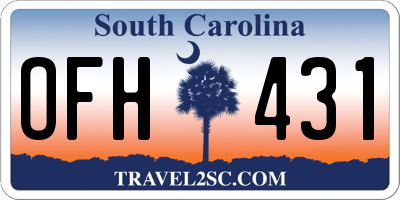 SC license plate OFH431