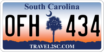 SC license plate OFH434