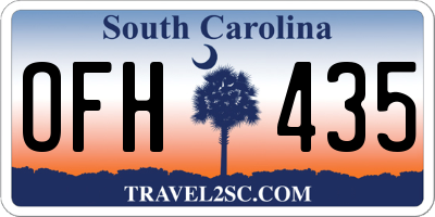 SC license plate OFH435