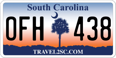 SC license plate OFH438