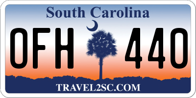 SC license plate OFH440