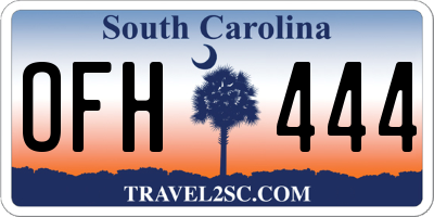 SC license plate OFH444