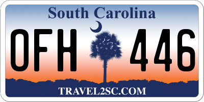 SC license plate OFH446