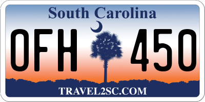 SC license plate OFH450