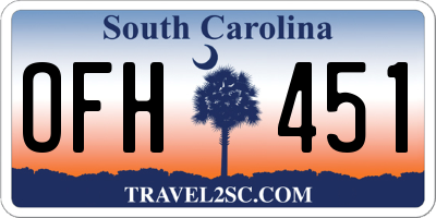 SC license plate OFH451