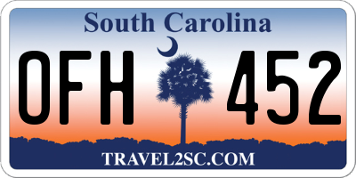 SC license plate OFH452