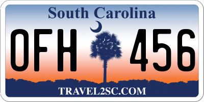 SC license plate OFH456