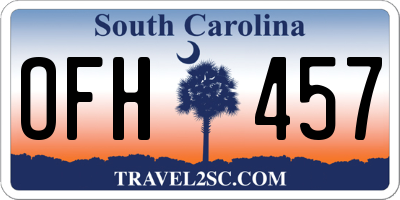 SC license plate OFH457