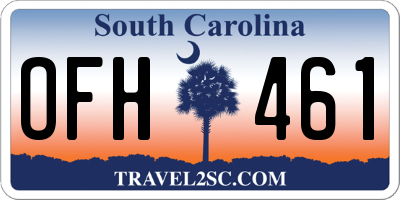 SC license plate OFH461