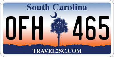 SC license plate OFH465