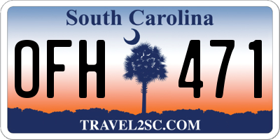 SC license plate OFH471