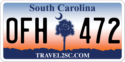 SC license plate OFH472
